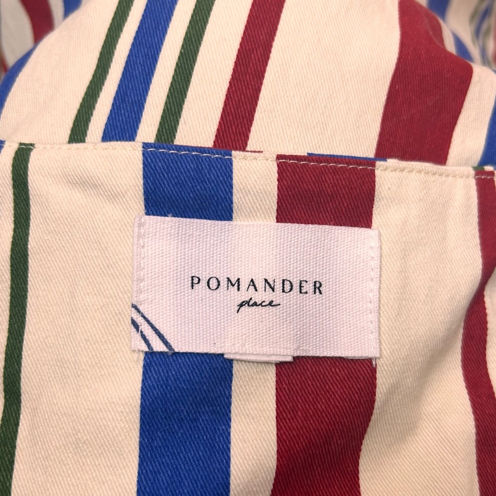 Pomander Place L Americana Stripe Kira Mini Dress Preppy Coastal Pockets Stripes - Picture 11 of 13